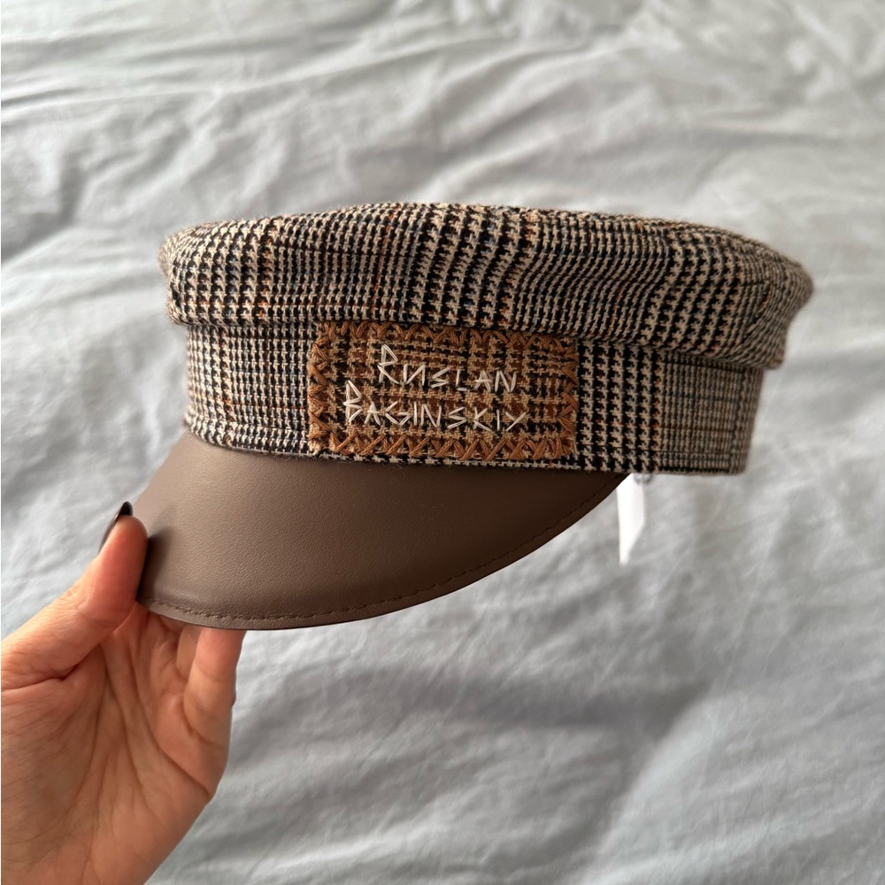 Ruslan Baginskiy Brown Plaid Hat